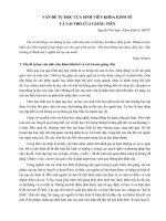 Vấn đề tự học của sinh viên khoa kinh tế và vai trò của giảng viên