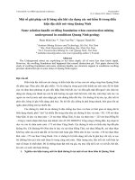 Một số giải pháp xử lý bùng nền khi xây dựng các mỏ hầm lò trong điều kiện địa chất mỏ vùng Quảng Ninh