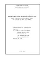 BÌNH DIỆN LIÊN VĂN HÓA TRONG GIẢNG DẠY NGOẠI NGỮCROSS – CULTURE COMMUNICATION FOR ELTBÀI TẬP CUỐI KÌ – FINAL ASSIGNMENT