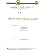 đề tài phần mềm quản lý số điện thoại của một tỉnh