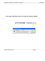 TÀI LIỆU HƯỚNG DẪN SỬ DỤNG PHẦN MỀM ACCUMARK VERSION 8.1.2