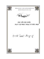 SÁNG KIẾN KINH NGHIỆM DẠY TẬP ĐỌC NHẠC Ở TIỂU HỌC