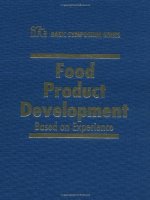 Food product development based on experience