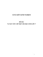 SKKN Luyện viết chữ đẹp cho học sinh lớp 1