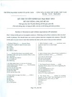 Đề thi cao học trường đại học kinh tế quốc dân môn tiếng anh (có đáp án)