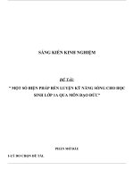 SKKN Dạy kỹ năng sống cho học sinh lớp 1