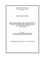 TÓM TẮT LUẬN VĂN Hoạch định chiến lược kinh doanh của Công ty Cổ Phần Viglacera Tiên Sơn