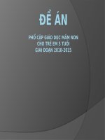 Đề án phổ cập giáo dục mầm non