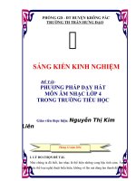 SÁNG KIẾN KINH NGHIỆM PHƯƠNG PHÁP DẠY HÁT TRONG TRƯỜNG TIỂU HỌC