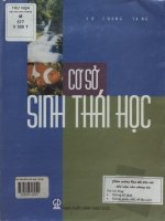 Cơ sở sinh thái học - Giáo trình dùng cho sinh viên khoa Sinh học, trường ĐH Khoa học tự nhiên