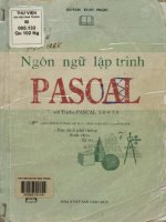 Ngôn ngữ lập trình Pascal. Giáo trình cơ bản, dễ học, dành cho tất cả mọi người - Học sinh phổ thông, sinh viên