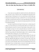 Báo cáo thực tập tổng hợp ngành kinh tế đầu tư tại công ty cổ phần 504