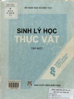 Sinh lý học thực vật. Tập 1. Phần lý thuyết - Sách dùng cho các trường Cao đẳng sư phạm