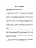 SUMMARY OF THESIS TEACHERS USE OF THE MOTHER TONGUE IN ENGLISH LANGUAGE CLASSROOMS FOR YOUNG LEARNERS AT A LANGUAGE CENTER A CASE STUDY