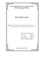 Bài tiểu luận Chủ nghĩa duy vật nhân bản Phoiơbắc và vai trò của nó đối với sự ra đời của triết học Mac