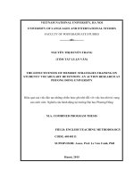 SUMMARY OF THESIS THE EFFECTIVENESS OF MEMORY STRATEGIES TRAINING ON STUDENTS’ VOCABULARY RETENTION AN ACTION RESEARCH AT PHUONG DONG UNIVERSITY