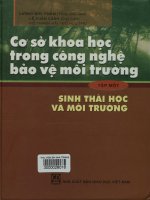 Cơ sở khoa học trong công nghệ bảo vệ môi trường - Tập 1. Sinh thái học và môi trường