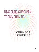 ứng dụng CURCUMIN trong phân tích