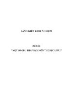SKKN Một số giải pháp dạy môn Thể dục lớp 2