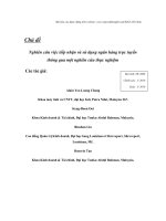 Nghiên cứu việc tiếp nhận và sử dụng ngân hàng trực tuyến thông qua một nghiên cứu thực nghiệm