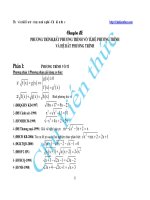 Chuyên đề ôn thi THPT Quốc gia chọn lọc: Phương trình, bất phương trình, hệ phương trình.