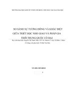 SO SÁNH SỰ TƯƠNG ĐỒNG VÀ KHÁC BIỆT GIỮA TRIẾT HỌC NHO GIAO VÀ PHÁP GIA THỜI TRUNG QUỐC CỔ ĐẠI