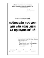 SKKN SKKN hướng dẫn học sinh làm văn nghị luận xã hội thpt dạng đề mở