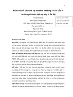 Phân tích về các dịch vụ Internet banking và các yếu tố tác động đến các dịch vụ này ở Ấn Độ