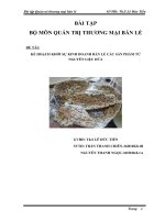 KẾ HOẠCH KHỞI SỰ KINH DOANH BÁN LẺ CÁC SẢN PHẨM TỪ NGUYÊN LIỆU DỪA