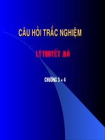 Câu hỏi trắc nghiệm lý thuyết mô, chương 3,4