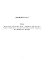 Kinh nghiệm chỉ đạo giáo viên sử dụng thiết bị giáo dục nhằm phát huy tính tích cực của học” sinh của Trường Tiểu học Hoàng Xá 2- Thanh Thủy- Phú Thọ