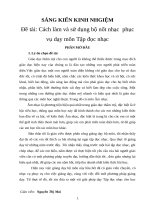 Sáng kiến kinh nghiệm _ Cách làm và sử dụng bộ nốt nhạc  phục vụ dạy môn Tập đọc nhạc