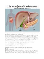 XÉT NGHIỆM CHỨC NĂNG GAN