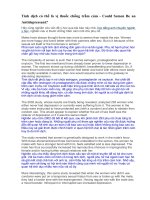 Học tiếng anh qua báo Tinh dịch có thể là vị thuốc chống trầm cảm