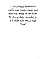 Giải pháp giảm thiểu ô nhiễm môi trường trong quá trình xây dựng và vận hành lò công nghiệp của công ty Cổ Phần Bảo Trì Lò Việt Nam