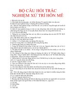 BỘ CÂU HỎI TRẮC NGHIỆM XỬ TRÍ HÔN MÊ
