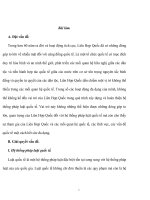 Tiểu Luận vai trò của Liên hợp quốc trong các vấn đề quốc tế