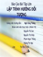 BÁO CÁO LẬP TRÌNH HƯỚNG ĐỐI TƯỢNG Tìm hiểu về vàora với tệp nhị phân (binary file),