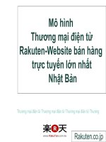 Mô hình Thương mại điện tử Rakuten (Rakuten.co.jp) - Website bán hàng trực tuyến lớn nhất Nhật Bản