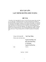 BÁO CÁO LẬP TRÌNH HƯỚNG ĐỐI TƯỢNG Tìm hiểu về kỹ thuật bắt lỗi vàora
