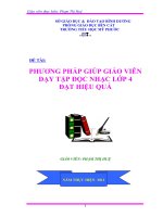 PHƯƠNG PHÁP GIÚP GIÁO VIÊN DẠY TẬP ĐỌC NHẠC LỚP 4 đạt hiệu quả