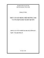 THỦY VÂN SỐ TRONG MÔI TRƯỜNG ẢNH VÀ ỨNG DỤNG BẢO VỆ BẢN QUYỀN