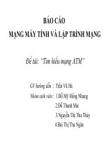 BÁO CÁO MẠNG MÁY TÍNH VÀ LẬP TRÌNH MẠNG Tìm hiểu mạng ATM