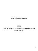 SKKN lớp 11_ Một số ưu điểm của ngôn ngữ Free Pascal so với Turbo Pascal