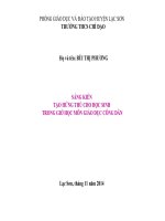 SKKN Tạo hứng thú học tập cho học sinh qua tiết dạy GDCD  THCS Trí Đạo Lạc Sơn