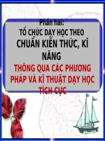CHUYÊN ĐỀ gdcd TỔ CHỨC DẠY HỌC THEO CHUẨN KIẾN THỨC, KĨ NĂNG THÔNG QUA CÁC PHƯƠNG PHÁP VÀ KĨ THUẬT DẠY HỌC TÍCH CỰC