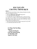 BÀI TẬP LỚN CHƯƠNG TRÌNH DỊCH Đề tài 1