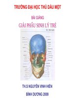 BÀI GIẢNG GIẢI PHẨU SINH LÝ TRẺ