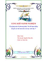 skkn Ứng dụng một số phương pháp “Sơ đồ đoạn thẳng để giải các bài toán đơn cho học sinh lớp 2