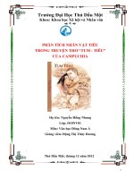 Tiểu luận_Phân tích nhân vật Tiêu trong truyện thơ TUM-TIÊU của Campuchia